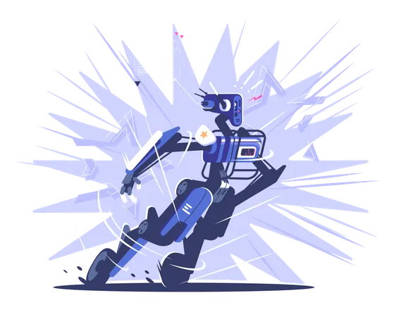 Robot Police Officer  Illustration