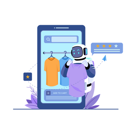 Robot Rate The Product Illustration