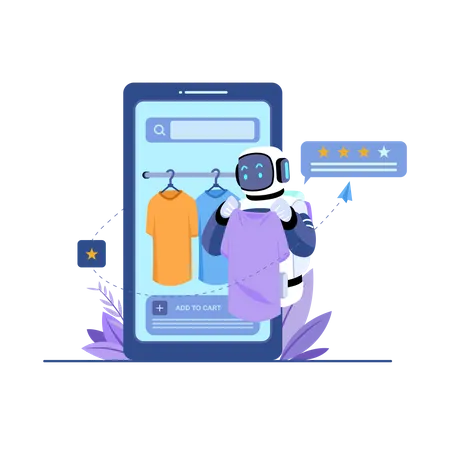 Robot Rate The Product  Illustration