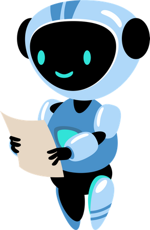 Robot reading report  Illustration