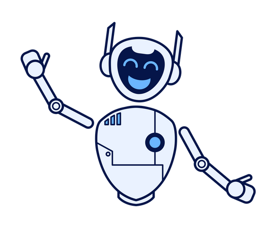 Robot saying hi  Illustration