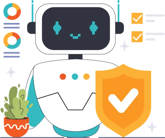 Robot security and analysis  Illustration