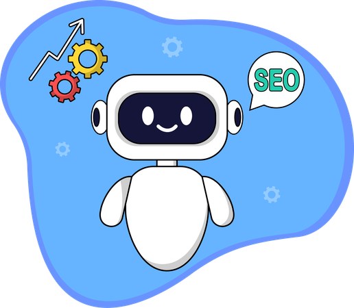 Robot seo management  Illustration