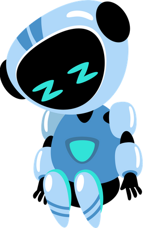 Robot sleeping  Illustration