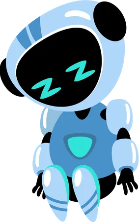 Robot sleeping  Illustration