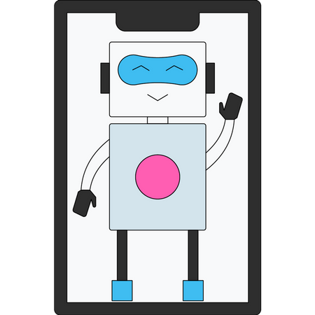 Robot de teléfono inteligente  Ilustración