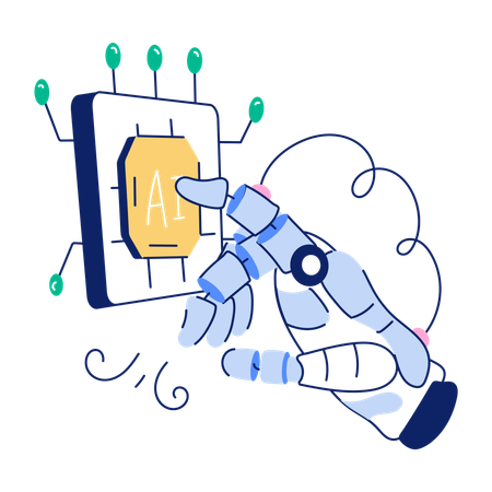 Robot Touch  Illustration