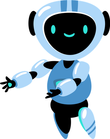 Robot welcoming  Illustration