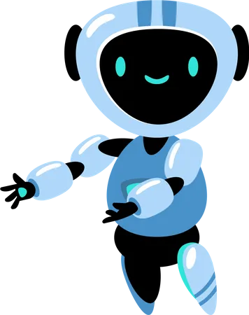 Robot welcoming  Illustration