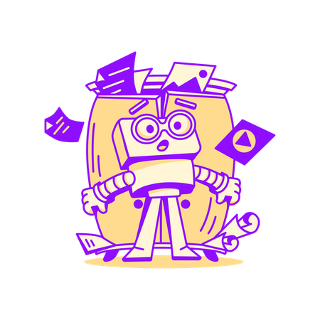 Robot with full storage  Illustration