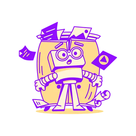 Robot with full storage  Illustration