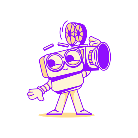 Robot with video camera  Illustration