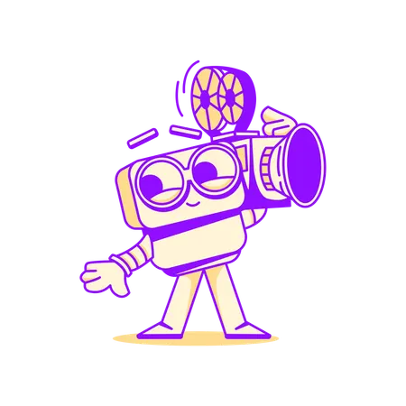 Robot with video camera  Illustration