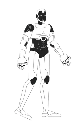 Roboter Android laufen  Illustration