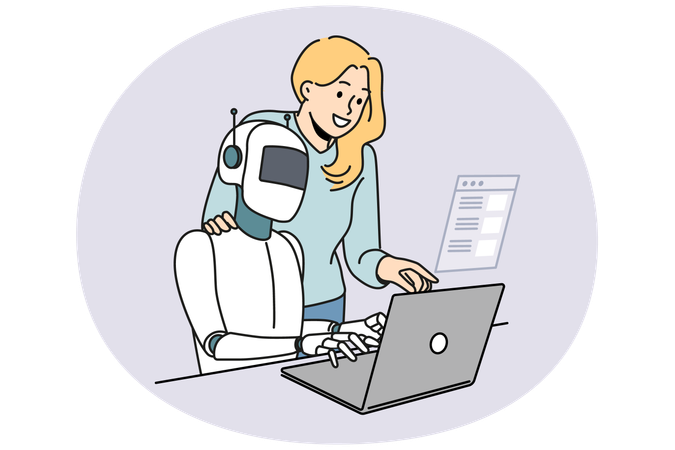 Testen und Suchen von Programmfehlern für Roboterassistenten  Illustration
