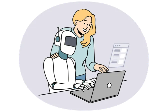 Testen und Suchen von Programmfehlern für Roboterassistenten  Illustration