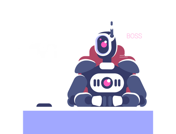 Roboter-Boss  Illustration
