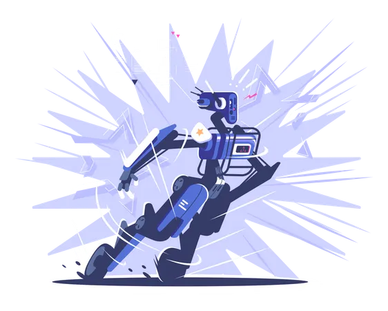 Roboter-Polizist  Illustration