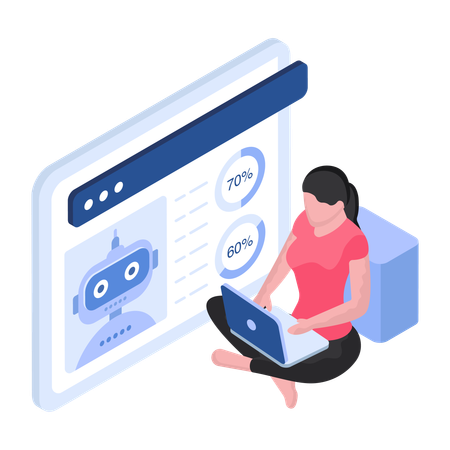 Roboterprogramm-Scannen  Illustration