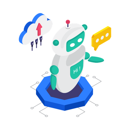 Roboter-Zukunftsschnittstelle  Illustration