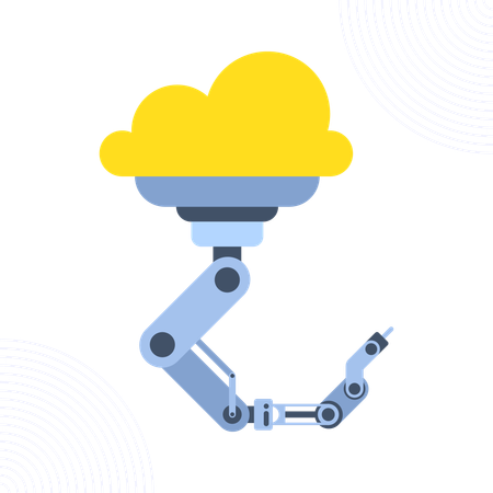 Roboterarm-Maschinenausrüstung mit drahtloser Technologie  Illustration