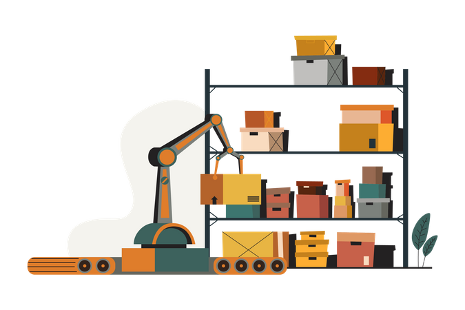 Roboterlager  Illustration