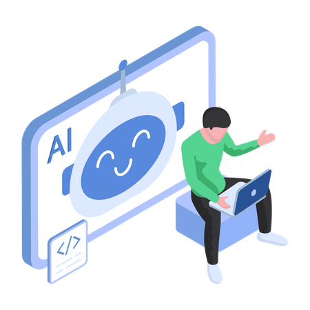 Roboterprogrammierung  Illustration
