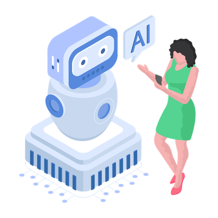 Roboterwartung  Illustration