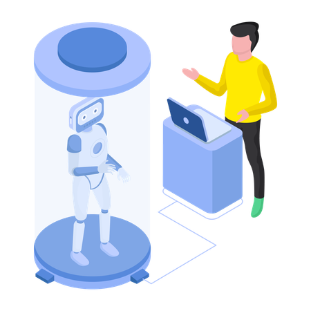 Roboterwartung  Illustration