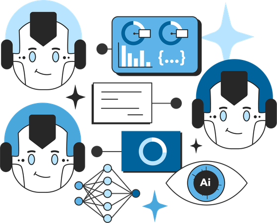 Robotic analysis process  Illustration