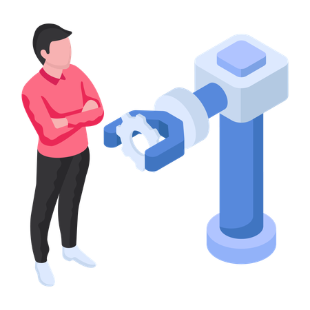 Robotic Arm Maintenance  Illustration