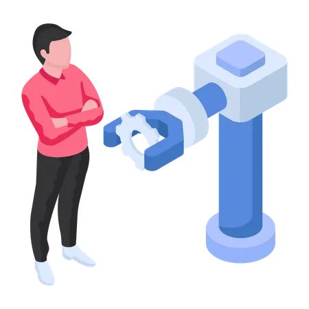 Robotic Arm Maintenance  Illustration