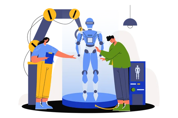 Robotic Artificial Intelligence  Illustration