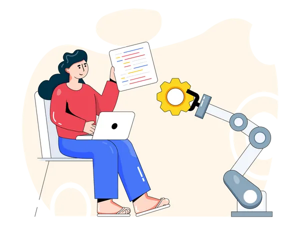 Robotic Artificial Intelligence Illustration