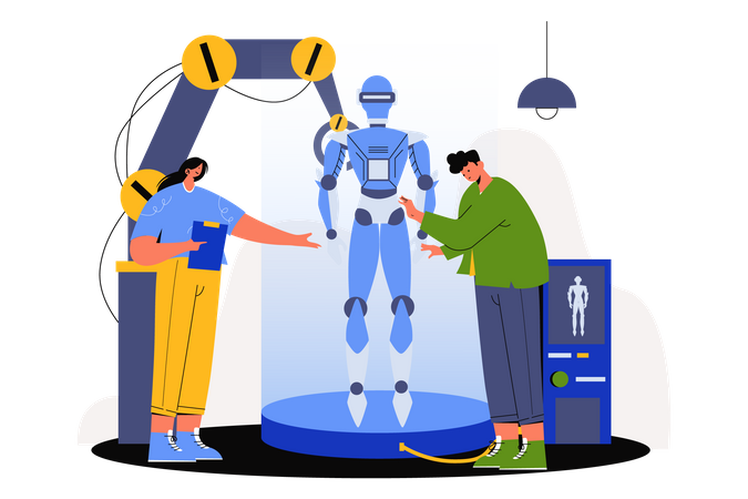 Robotic Artificial Intelligence  Illustration