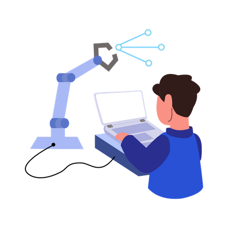 Robotic Artificial Intelligence  Illustration