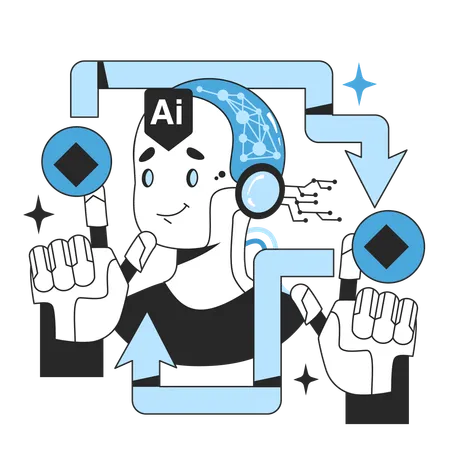 Associations Artificial Neural Network Training Self Learning Computing System For Data Processing Deep Machine Learning Modern Technology Flat Vector Illustration イラスト