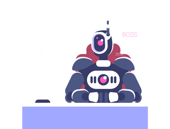 Robotic Boss  Illustration