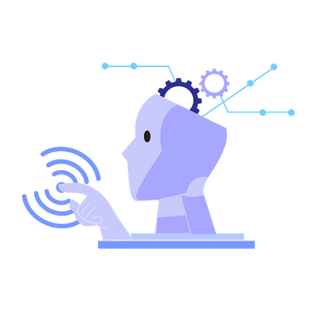 Robotic brain development  Illustration