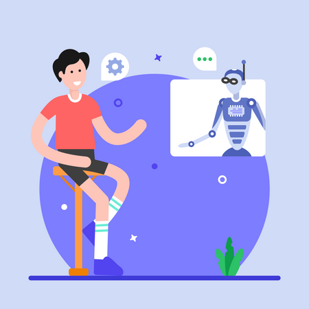 Robotic Chat  Illustration