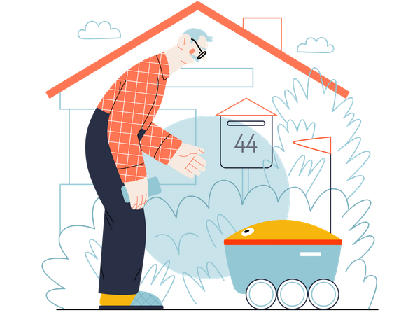 Robotic Delivery Illustration