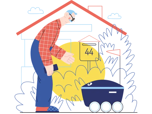 Robotic Delivery  Illustration