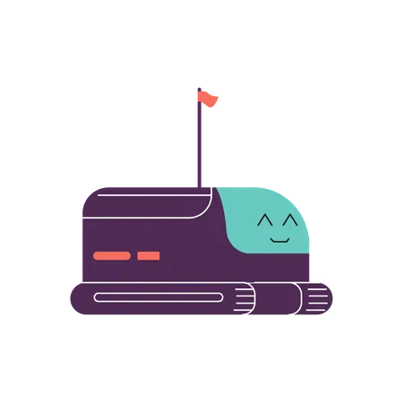 Robotic delivery car  Illustration