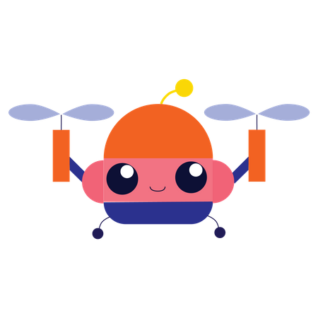 Robotic drone Illustration