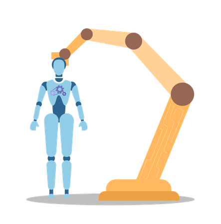 Robotic engineering and constructing  イラスト