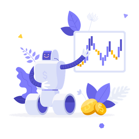 Robotic Financial Consulting Service  Illustration