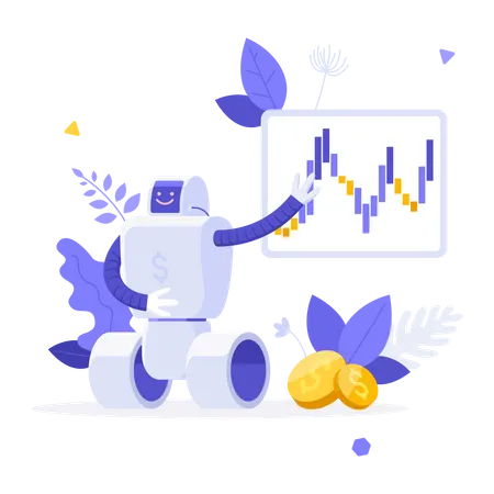 Robotic Financial Consulting Service  Illustration