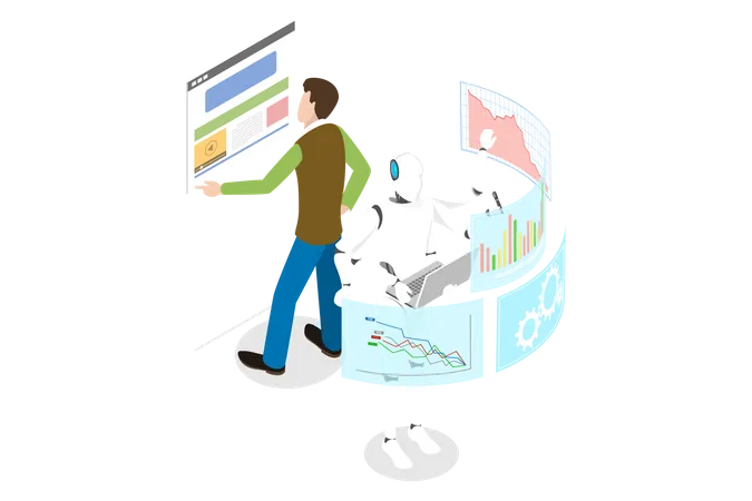 Robotic Process Automation  Illustration