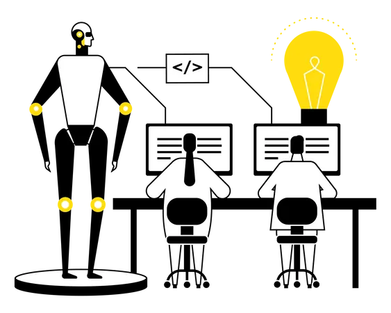 Desarrollo de tecnología robótica  Ilustración