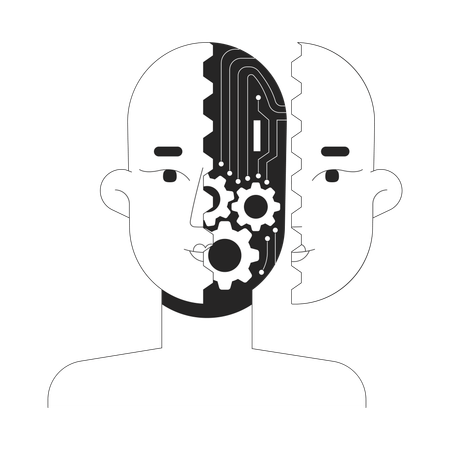 Robotics artificial intelligence  Illustration